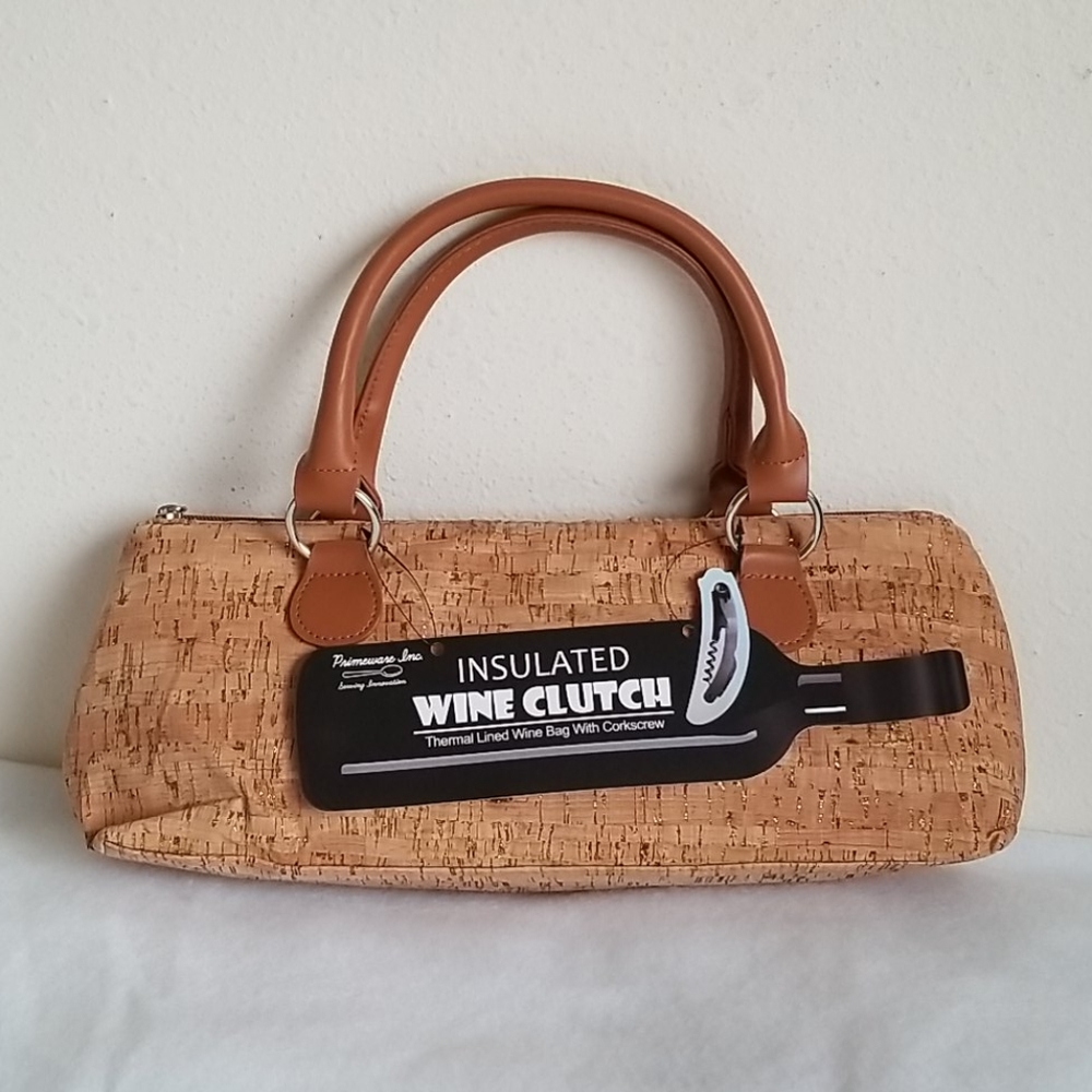 Insulated Wine Clutch Wine.Bag With  Corkscrew